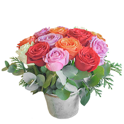 Bouquet Rosas en Cubo
